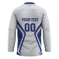 Custom Football Uzbekistan Hockey Jersey Milliy Jamoa White Version - Wonder Print Shop