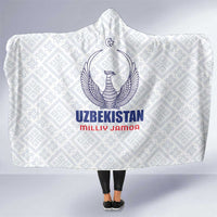 Football Uzbekistan Hooded Blanket Milliy Jamoa White Version - Wonder Print Shop