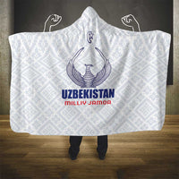 Football Uzbekistan Hooded Blanket Milliy Jamoa White Version - Wonder Print Shop