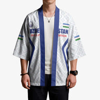 Custom Football Uzbekistan Kimono Milliy Jamoa White Version - Wonder Print Shop