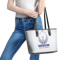 Football Uzbekistan Leather Tote Bag Milliy Jamoa White Version - Wonder Print Shop