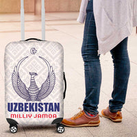 Football Uzbekistan Luggage Cover Milliy Jamoa White Version - Wonder Print Shop