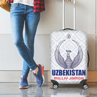 Football Uzbekistan Luggage Cover Milliy Jamoa White Version - Wonder Print Shop