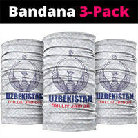 Football Uzbekistan Neck Gaiter Milliy Jamoa White Version - Wonder Print Shop