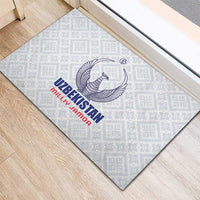 Football Uzbekistan Rubber Doormat Milliy Jamoa White Version - Wonder Print Shop