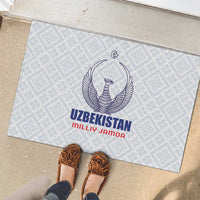 Football Uzbekistan Rubber Doormat Milliy Jamoa White Version - Wonder Print Shop