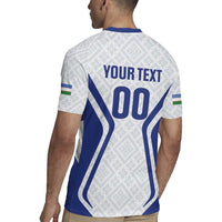 Custom Football Uzbekistan Rugby Jersey Milliy Jamoa White Version - Wonder Print Shop