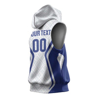 Custom Football Uzbekistan Sleeveless Hoodie Milliy Jamoa White Version - Wonder Print Shop