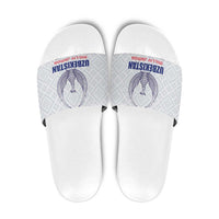 Football Uzbekistan Slide Sandals Milliy Jamoa White Version - Wonder Print Shop