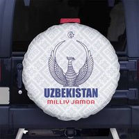 Football Uzbekistan Spare Tire Cover Milliy Jamoa White Version - Wonder Print Shop