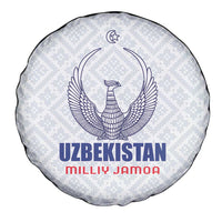 Football Uzbekistan Spare Tire Cover Milliy Jamoa White Version - Wonder Print Shop