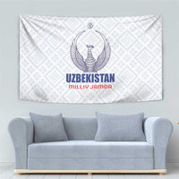 Football Uzbekistan Tapestry Milliy Jamoa White Version - Wonder Print Shop