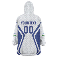 Custom Football Uzbekistan Wearable Blanket Hoodie Milliy Jamoa White Version - Wonder Print Shop