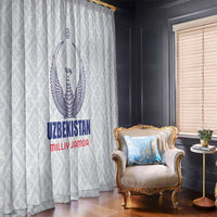 Football Uzbekistan Window Curtain Milliy Jamoa White Version - Wonder Print Shop