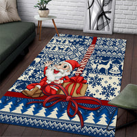 Pennsylvania Christmas Area Rug Santa Claus With Gift Box Xmas Pattern - Wonder Print Shop