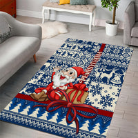 Pennsylvania Christmas Area Rug Santa Claus With Gift Box Xmas Pattern - Wonder Print Shop