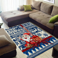 Pennsylvania Christmas Area Rug Santa Claus With Gift Box Xmas Pattern - Wonder Print Shop