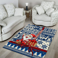 Pennsylvania Christmas Area Rug Santa Claus With Gift Box Xmas Pattern - Wonder Print Shop