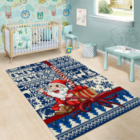 Pennsylvania Christmas Area Rug Santa Claus With Gift Box Xmas Pattern - Wonder Print Shop