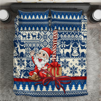 Pennsylvania Christmas Bedding Set Santa Claus With Gift Box Xmas Pattern - Wonder Print Shop