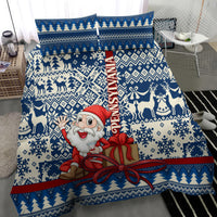 Pennsylvania Christmas Bedding Set Santa Claus With Gift Box Xmas Pattern - Wonder Print Shop