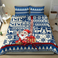 Pennsylvania Christmas Bedding Set Santa Claus With Gift Box Xmas Pattern - Wonder Print Shop