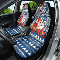 Pennsylvania Christmas Car Seat Cover Santa Claus With Gift Box Xmas Pattern - Wonder Print Shop