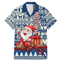 Pennsylvania Christmas Family Matching Mermaid Dress and Hawaiian Shirt Santa Claus With Gift Box Xmas Pattern - Wonder Print Shop