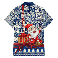 Pennsylvania Christmas Family Matching Off Shoulder Short Dress and Hawaiian Shirt Santa Claus With Gift Box Xmas Pattern - Wonder Print Shop