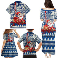 Pennsylvania Christmas Family Matching Puletasi Dress and Hawaiian Shirt Santa Claus With Gift Box Xmas Pattern - Wonder Print Shop