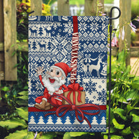 Pennsylvania Christmas Garden Flag Santa Claus With Gift Box Xmas Pattern - Wonder Print Shop