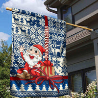 Pennsylvania Christmas Garden Flag Santa Claus With Gift Box Xmas Pattern - Wonder Print Shop