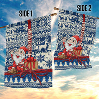 Pennsylvania Christmas Garden Flag Santa Claus With Gift Box Xmas Pattern - Wonder Print Shop