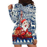 Pennsylvania Christmas Hoodie Dress Santa Claus With Gift Box Xmas Pattern - Wonder Print Shop
