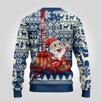 Pennsylvania Christmas Ugly Christmas Sweater Santa Claus With Gift Box Xmas Pattern - Wonder Print Shop
