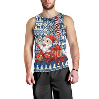Pennsylvania Christmas Men Tank Top Santa Claus With Gift Box Xmas Pattern - Wonder Print Shop