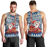 Pennsylvania Christmas Men Tank Top Santa Claus With Gift Box Xmas Pattern - Wonder Print Shop