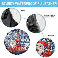 Pennsylvania Christmas Spare Tire Cover Santa Claus With Gift Box Xmas Pattern - Wonder Print Shop