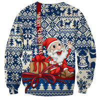 Pennsylvania Christmas Sweatshirt Santa Claus With Gift Box Xmas Pattern - Wonder Print Shop