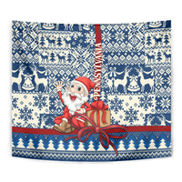 Pennsylvania Christmas Tapestry Santa Claus With Gift Box Xmas Pattern - Wonder Print Shop