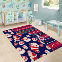 Custom Ohio Christmas Area Rug Santa Claus Pattern Unique Style - Wonder Print Shop