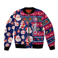 Custom Ohio Christmas Bomber Jacket Santa Claus Pattern Unique Style - Wonder Print Shop