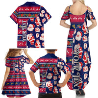 Custom Ohio Christmas Family Matching Summer Maxi Dress and Hawaiian Shirt Santa Claus Pattern Unique Style - Wonder Print Shop