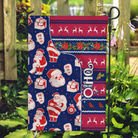 Custom Ohio Christmas Garden Flag Santa Claus Pattern Unique Style - Wonder Print Shop