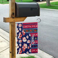 Custom Ohio Christmas Garden Flag Santa Claus Pattern Unique Style - Wonder Print Shop