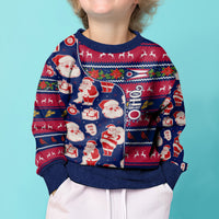 Custom Ohio Christmas Kid Ugly Christmas Sweater Santa Claus Pattern Unique Style - Wonder Print Shop