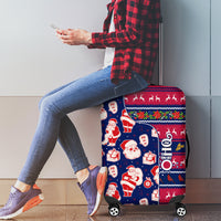 Custom Ohio Christmas Luggage Cover Santa Claus Pattern Unique Style - Wonder Print Shop
