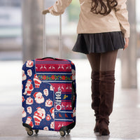 Custom Ohio Christmas Luggage Cover Santa Claus Pattern Unique Style - Wonder Print Shop