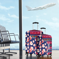 Custom Ohio Christmas Luggage Cover Santa Claus Pattern Unique Style - Wonder Print Shop
