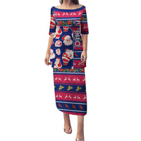 Custom Ohio Christmas Puletasi Santa Claus Pattern Unique Style - Wonder Print Shop